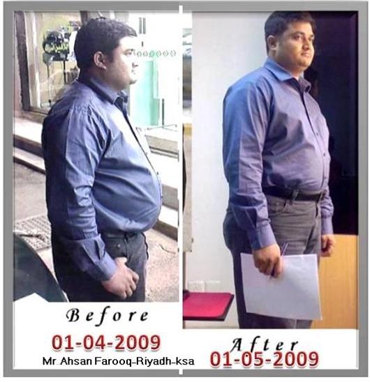 Mr.Ahsan Farooqi-Riyadh-ksa--lose 11.5kg in one month-amazing